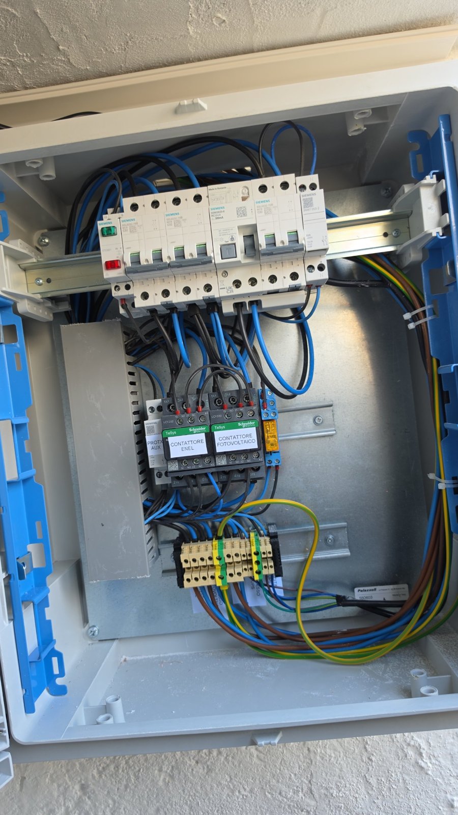 Quadro di scambio rete/fotovoltaico